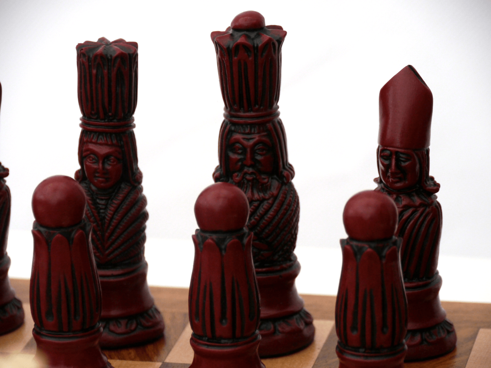 Victorian Chess Pieces by Berkeley - Cardinal Red - Piece - Chess-House