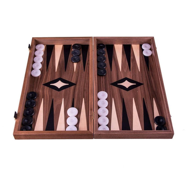 Walnut Chess and Backgammon Set