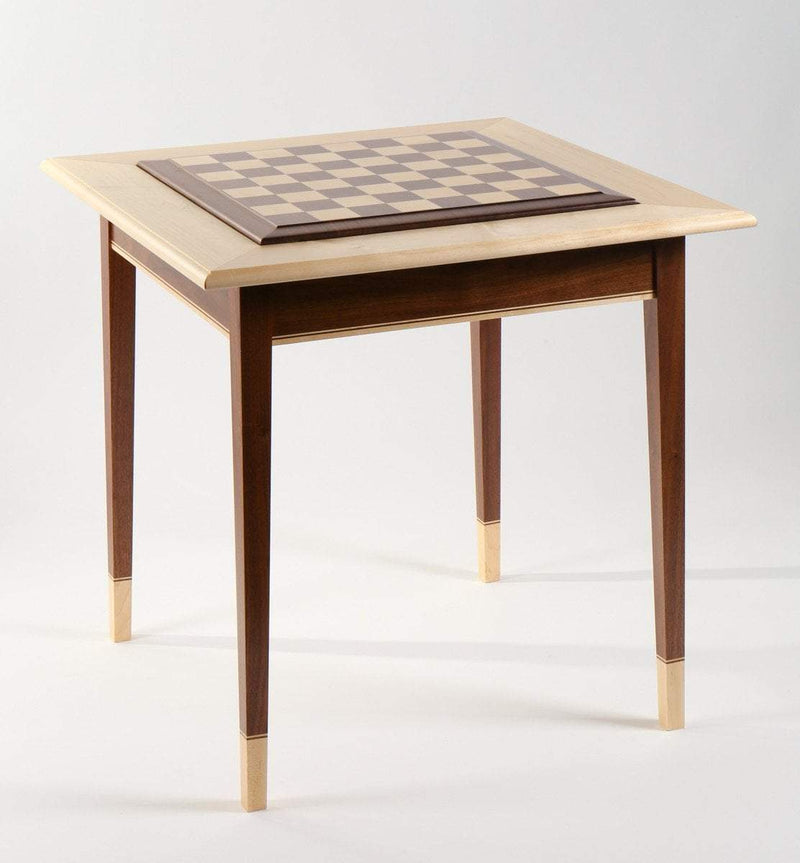 Walnut Maple Premium Hardwood Chess Table (DISCOUNTED FOR IMPERFECTION)
