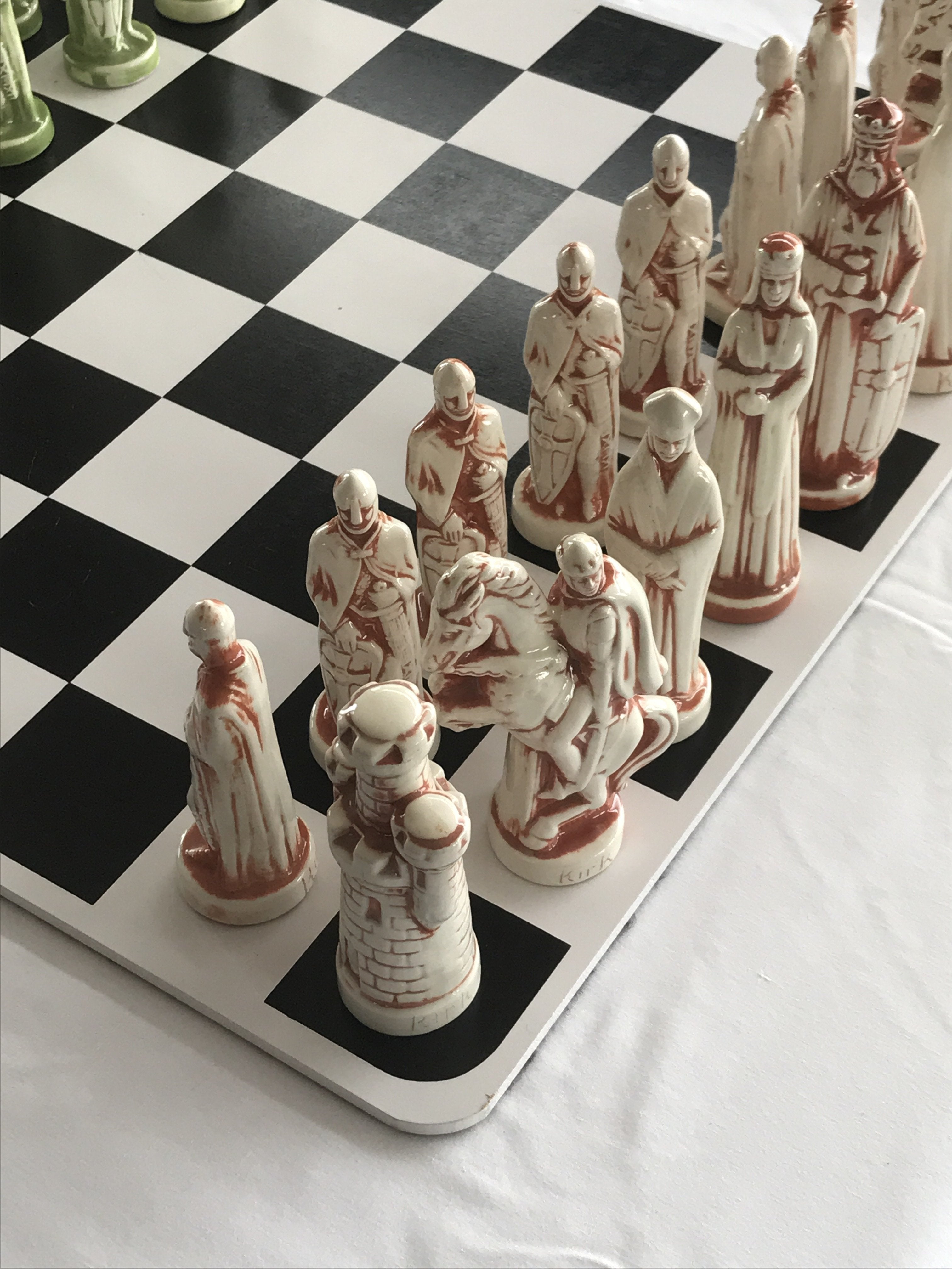 Warren Wedan Collection #12 Ceramic Pieces 6” - - Chess-House