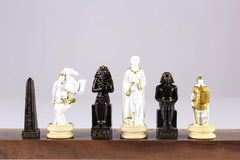 White and Black Romans vs. Egyptian Pieces - Piece - Chess-House