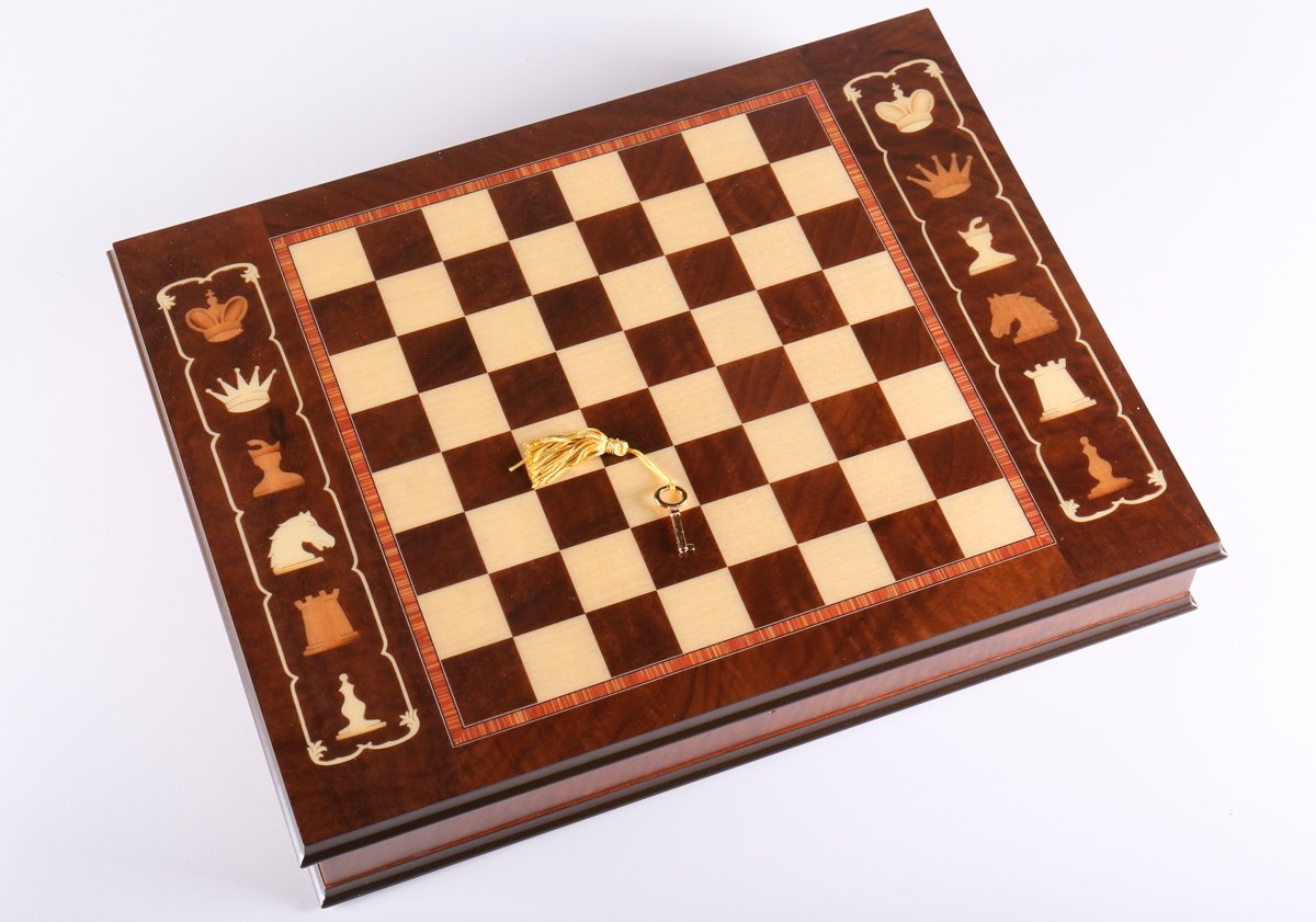 Wood and Metal Florentine Artistic Chess Set - Chess Set - Chess-House