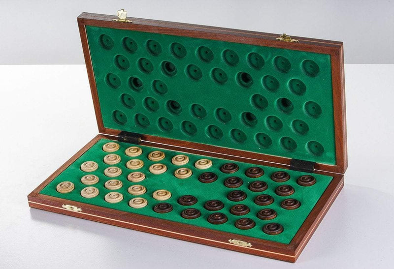 Wooden Checkers 100 squares, International Draughts